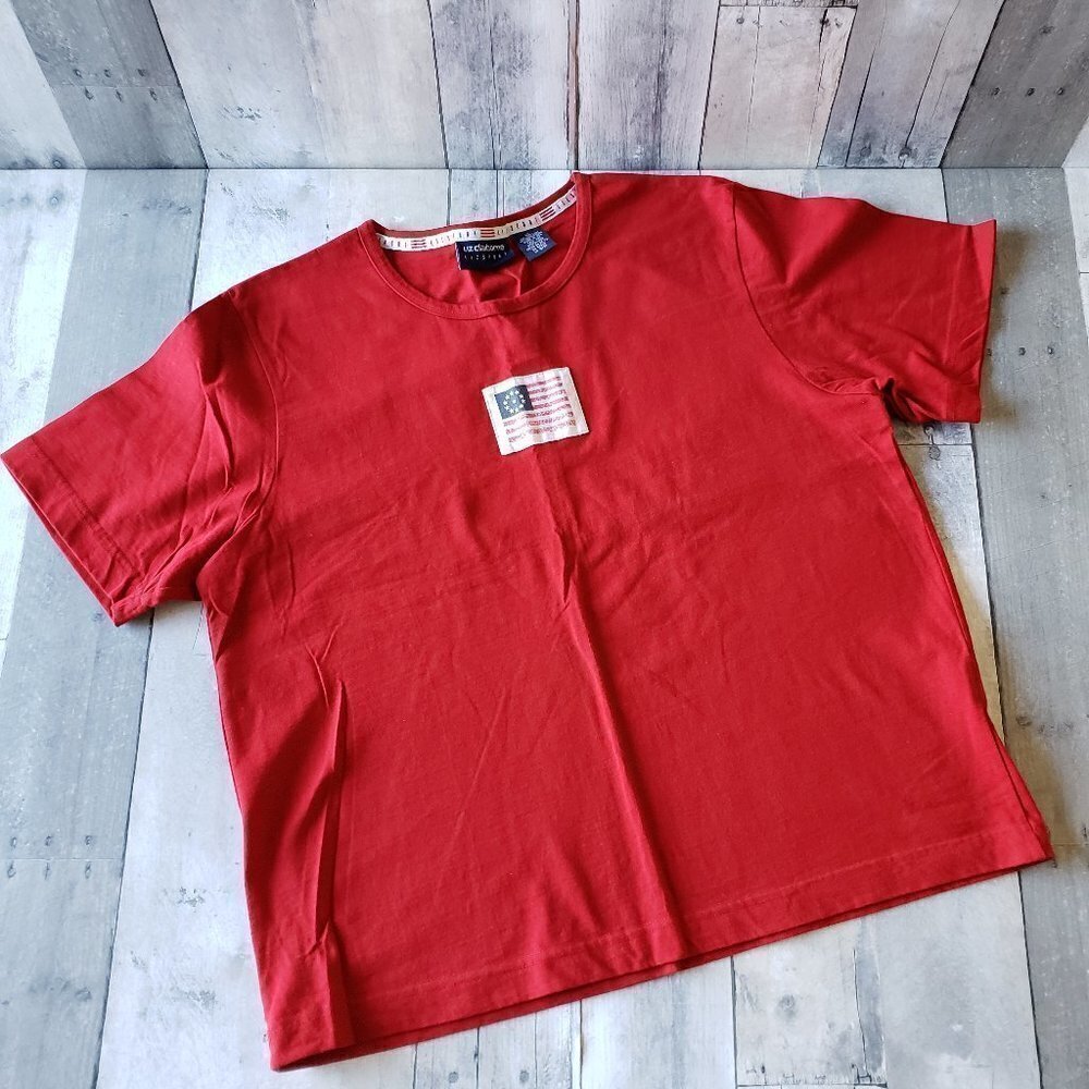 Liz Claiborne Red Flag T-shirt - Size XL